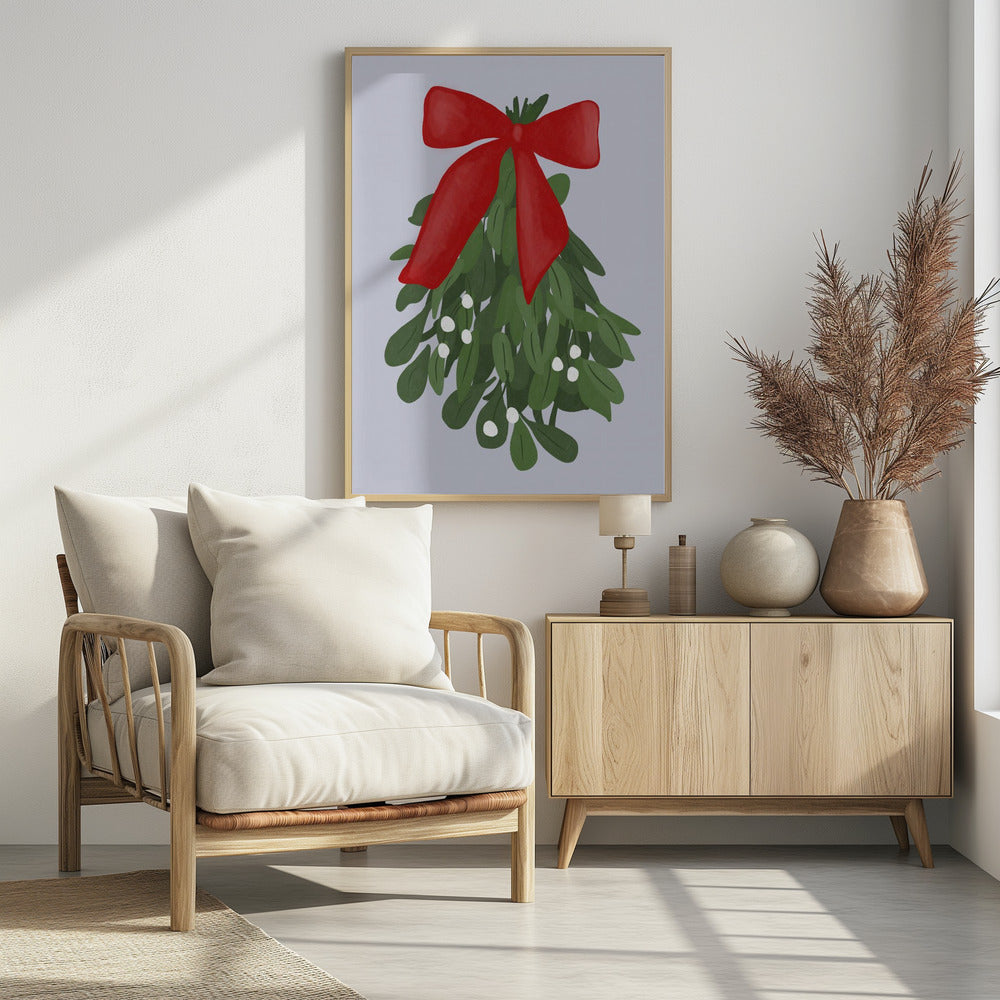 Feestelijke Maretak Charm | Poster