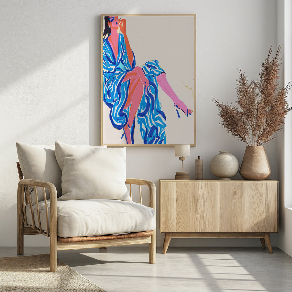 Portret van een vrouw in een gewaad | Poster