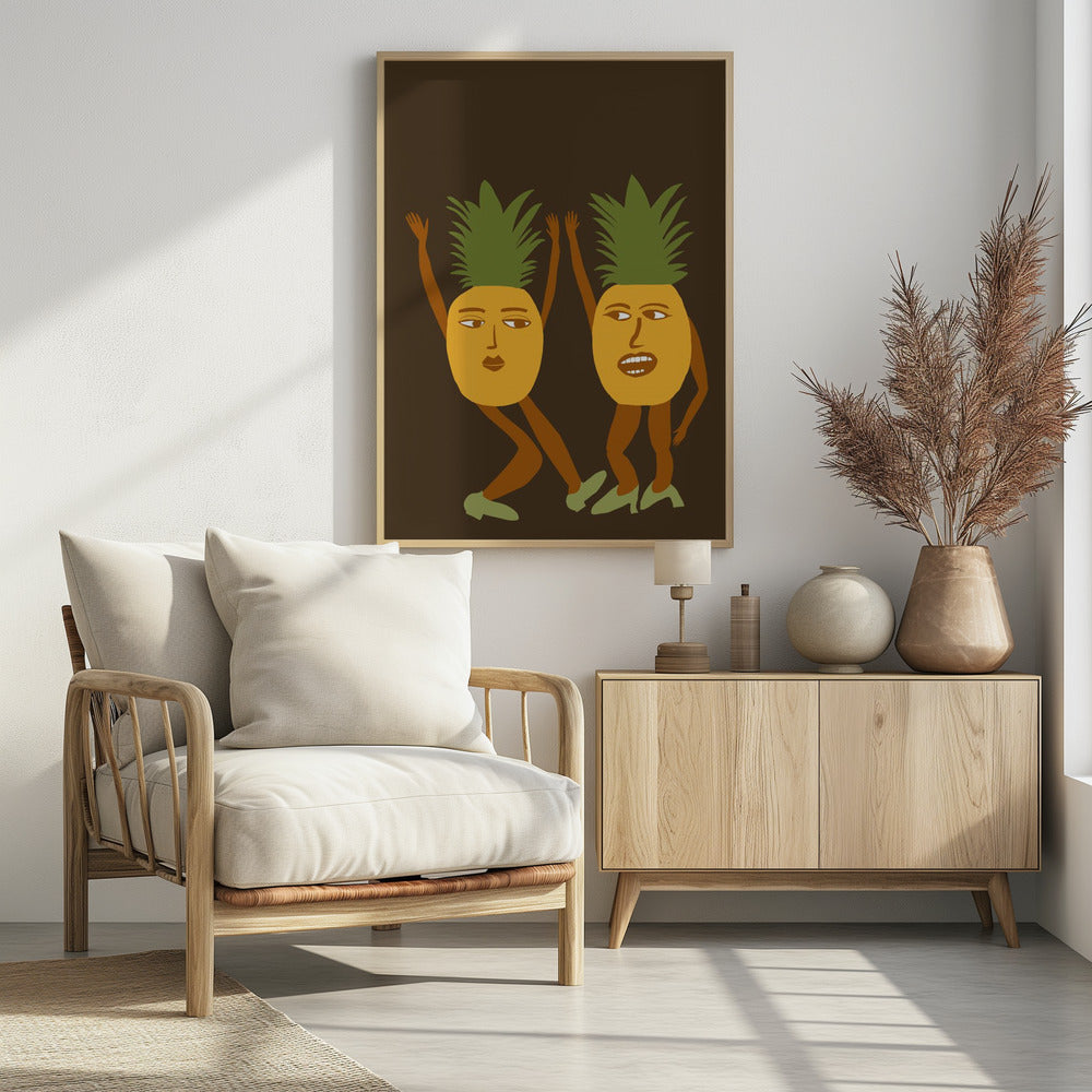Dansende ananas | Poster