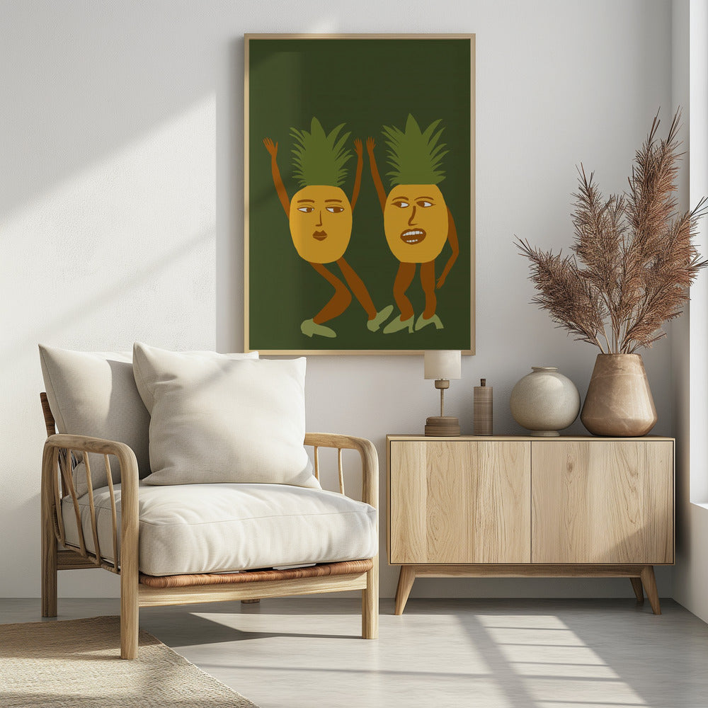 Dansende ananas | Poster