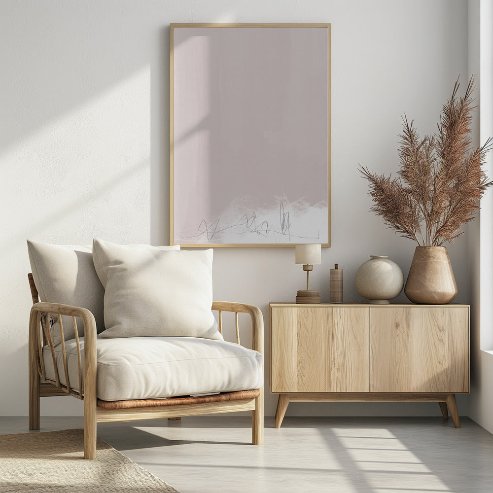 Fluisteringen in zacht beige | Poster