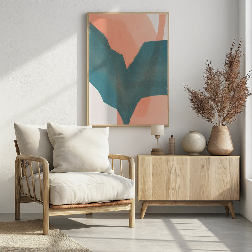 Abstract gedompeld landschap 1 | Poster