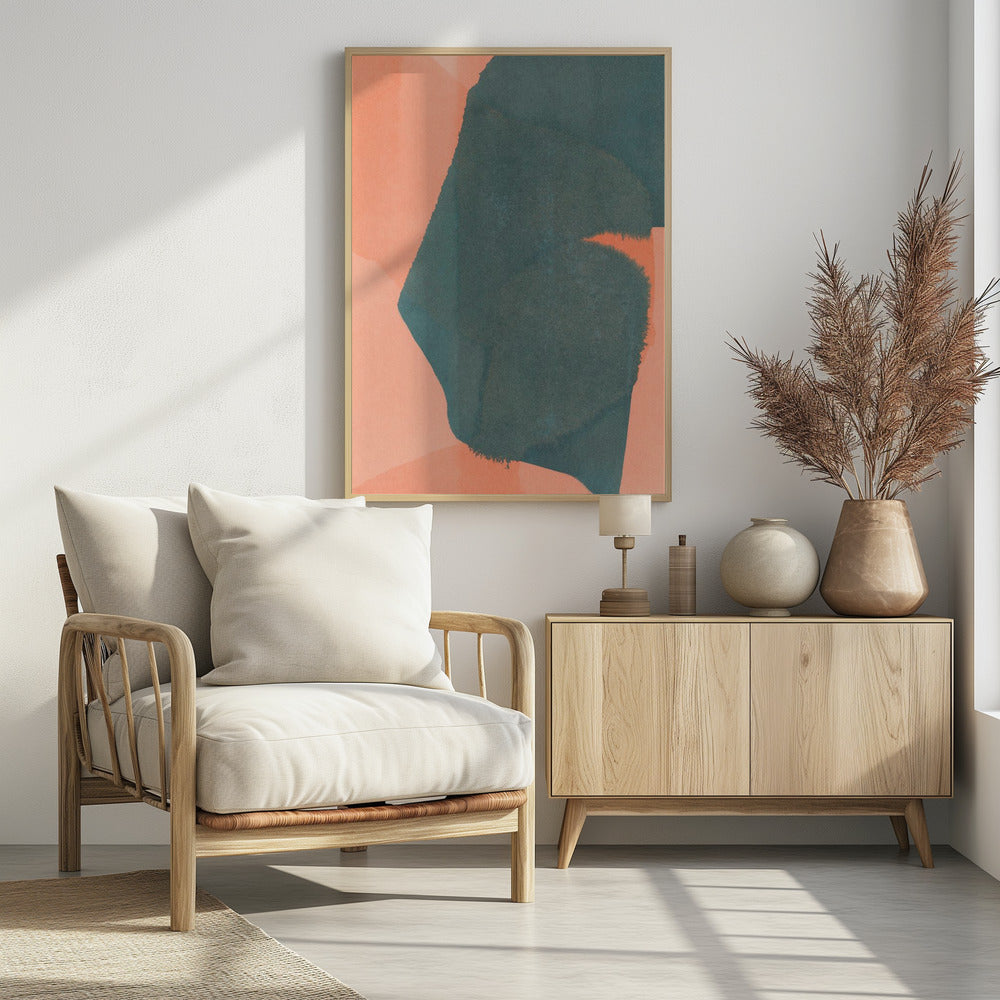 Abstract gedompeld landschap 2 | Poster