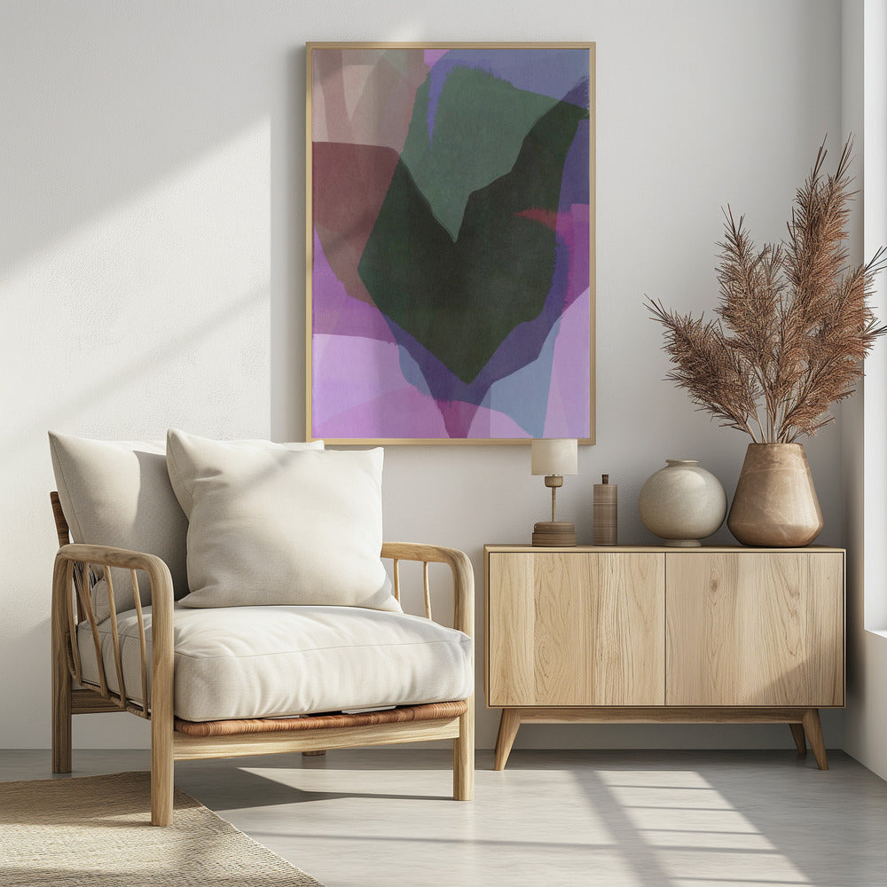 Abstract gedompeld landschap 5 | Poster