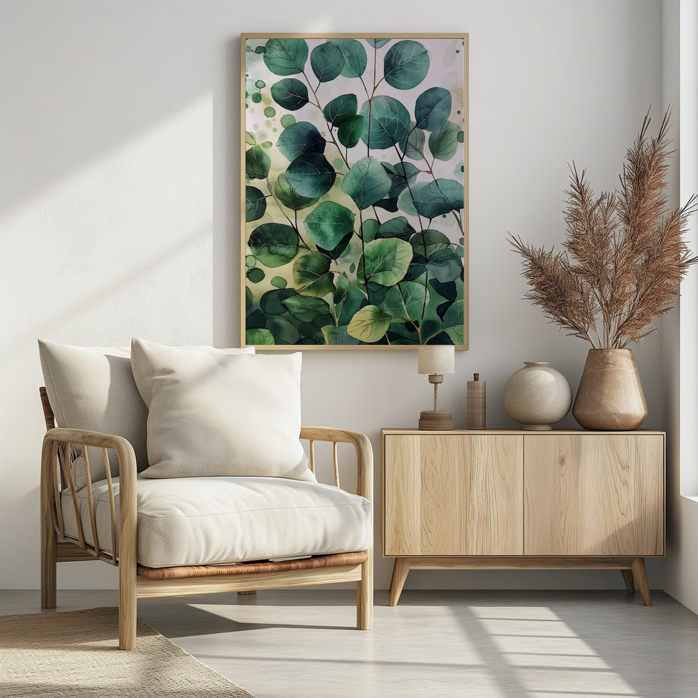 Natuurbloemen en bladeren aquarelkunst (9) | Poster