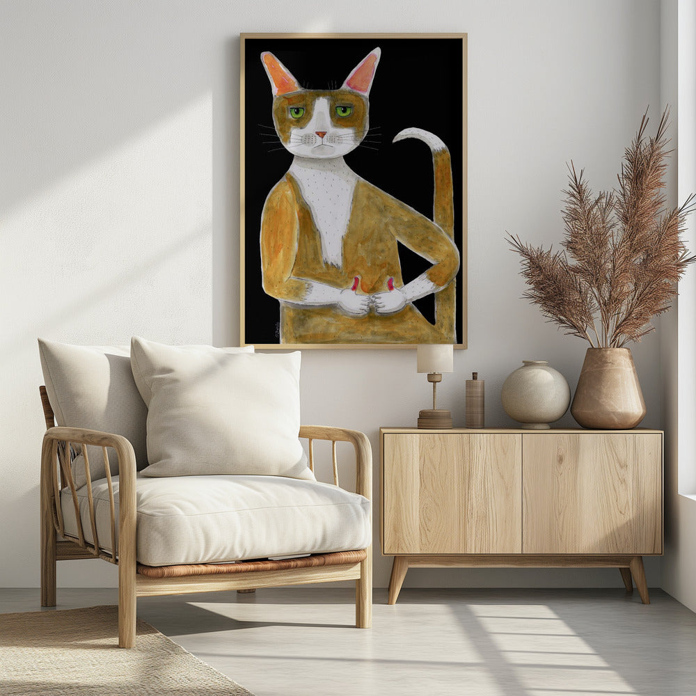 Alles oké kat, duimpje omhoog. | Poster