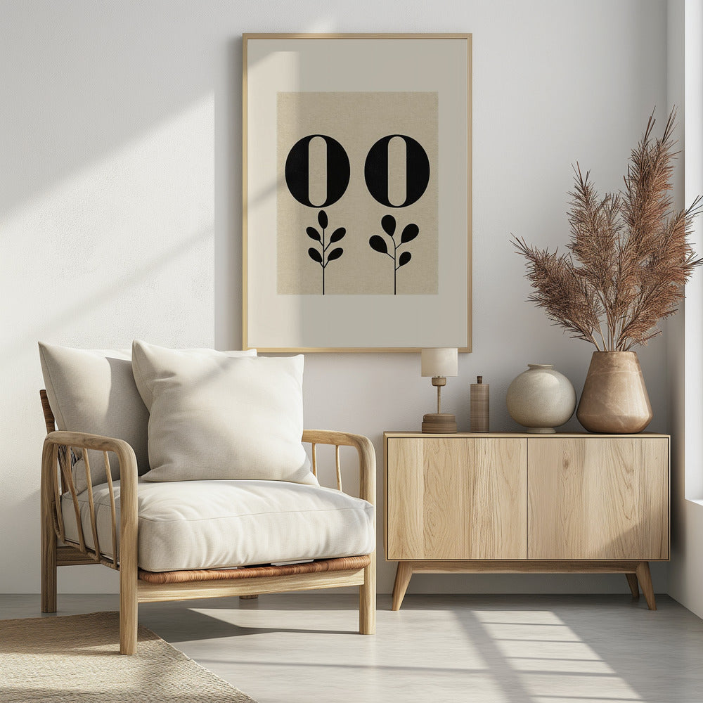 Bloemen typografie | Poster