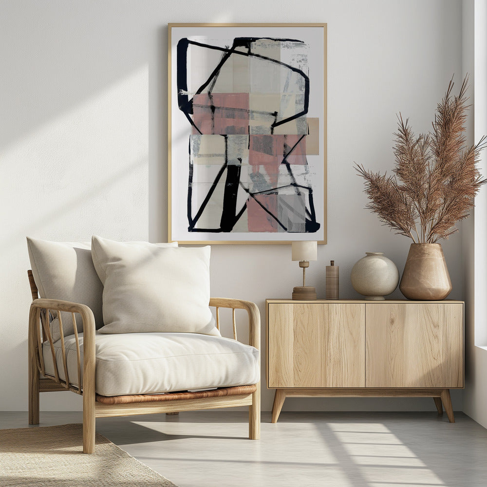 Lijnkunst Patchwork Print No2 | Poster