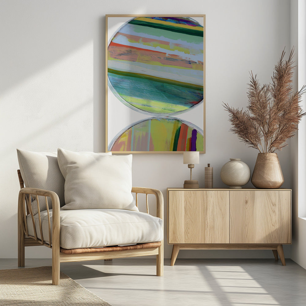 Abstracte strepen en cirkels nr. 1 | Poster