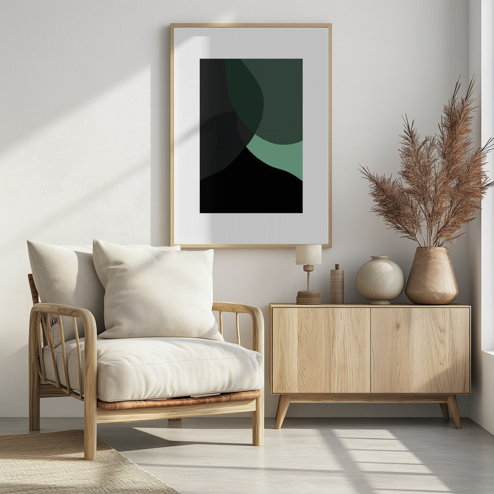 Abstracte zwarte vormen 3 | Poster