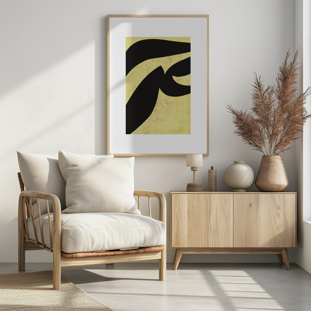 Abstracte zwarte vormen print nr. 1 | Poster