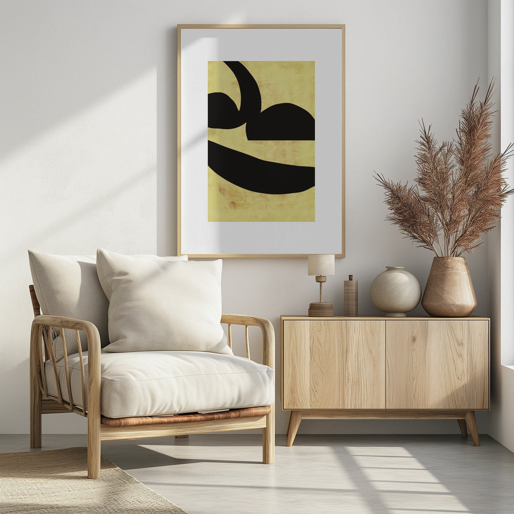 Abstracte zwarte vormen print nr. 2 | Poster