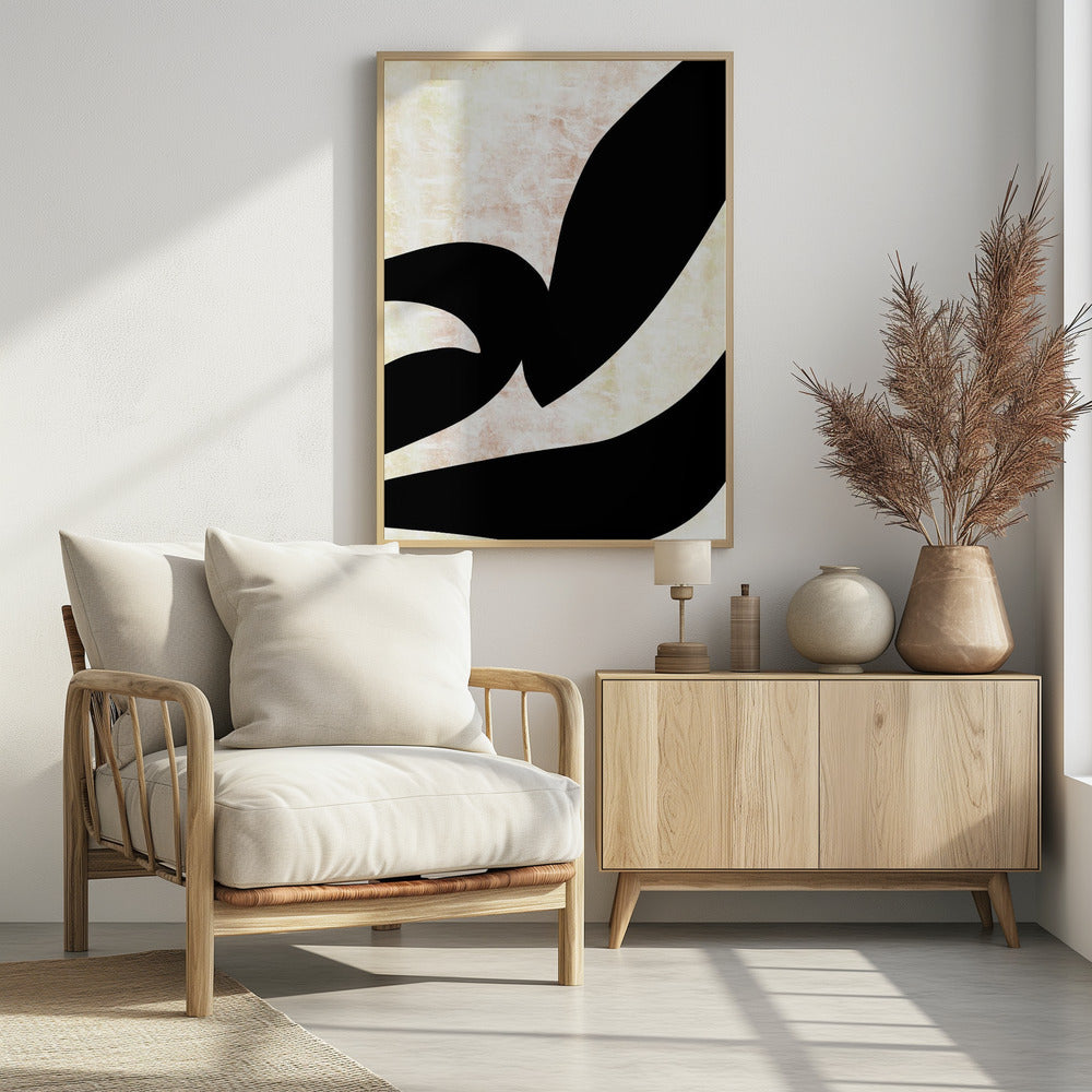 Abstracte zwarte vormen print nr. 3 | Poster