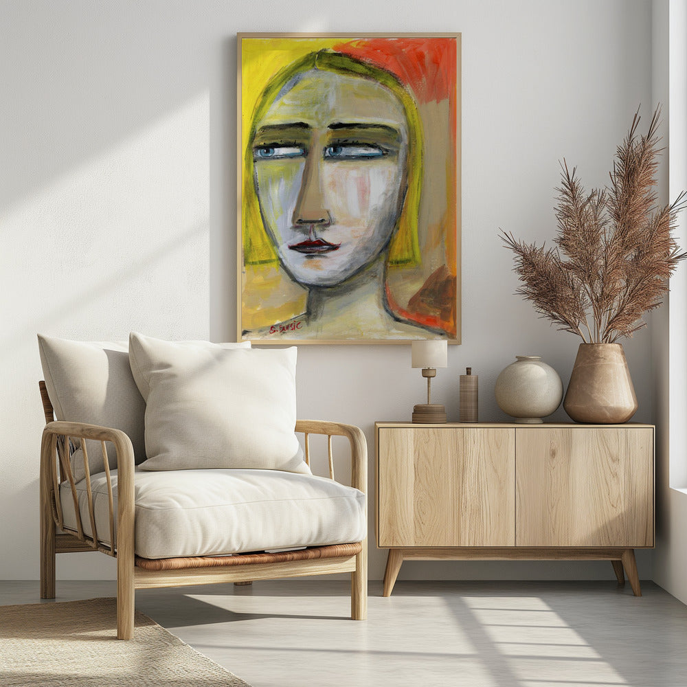 Dame met vernauwde ogen | Poster