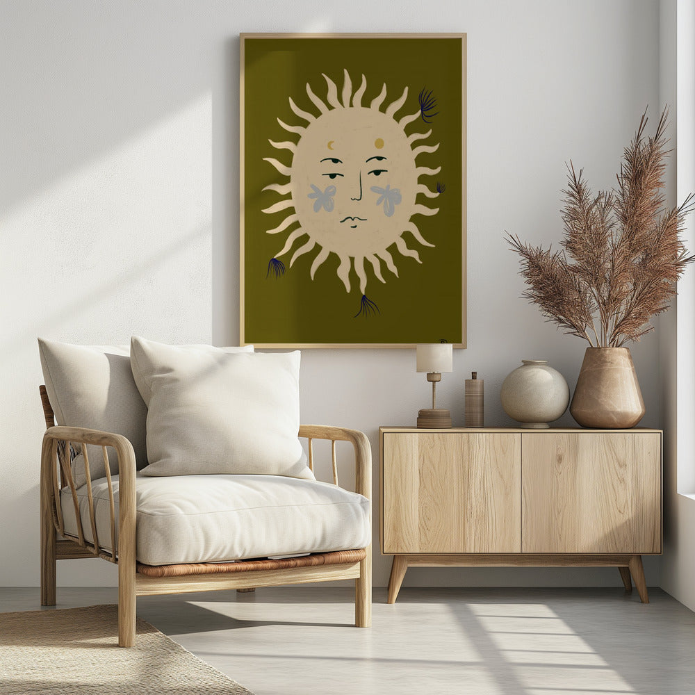 Het serene gezicht van de zon | Poster