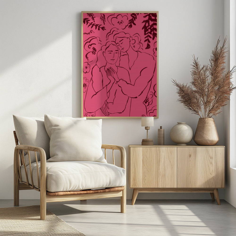 Holding Hands Pink | Poster