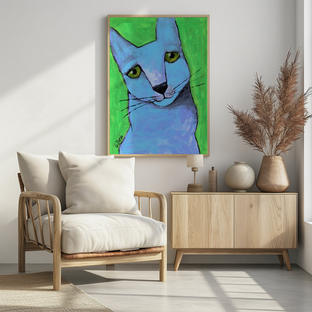 De grote blauwe kat | Poster