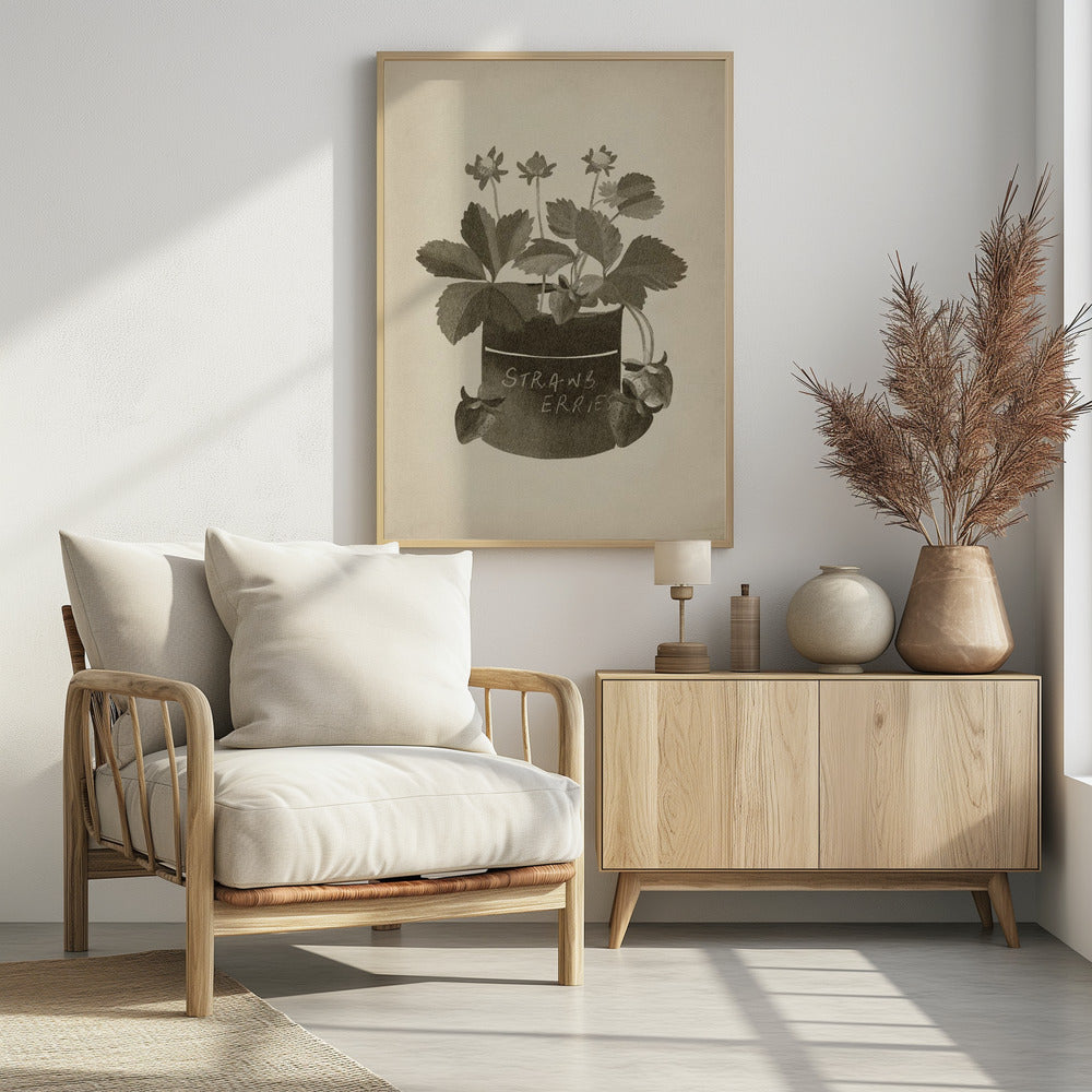 Vintage aardbeienplant | Poster