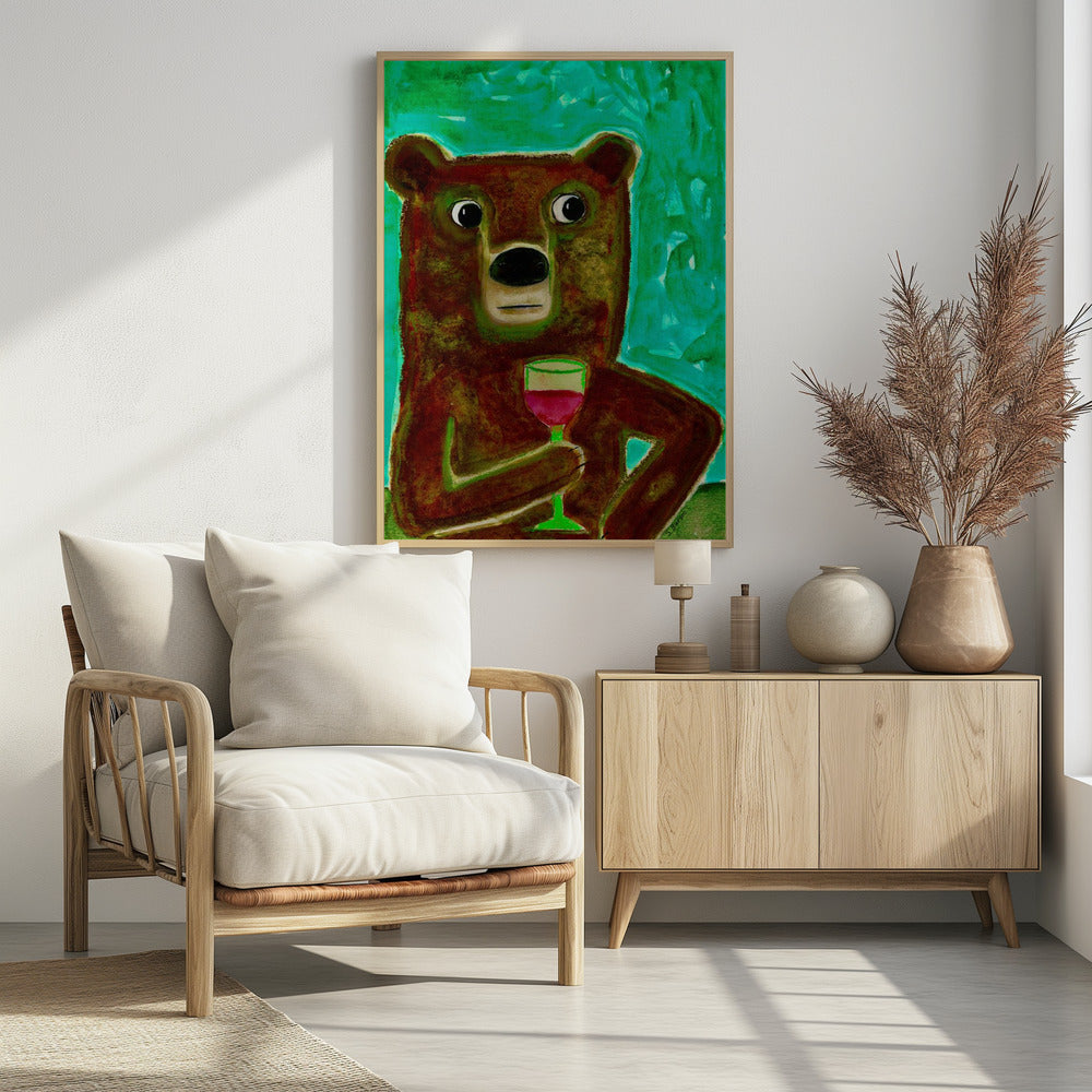 Meneer Beer aan de balie | Poster