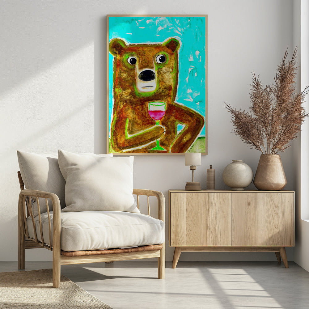 Meneer Beer aan de balie | Poster