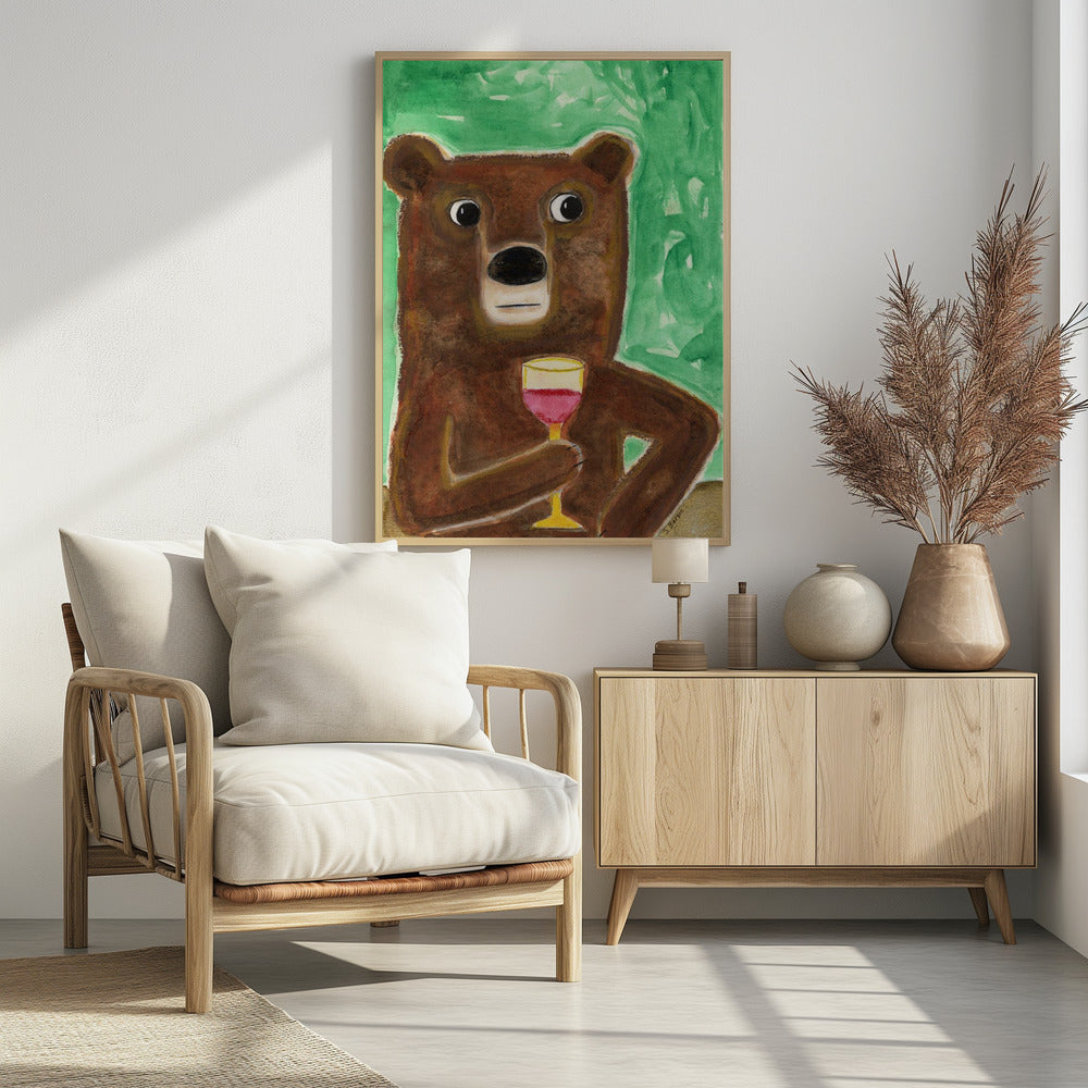Meneer Beer aan de balie | Poster