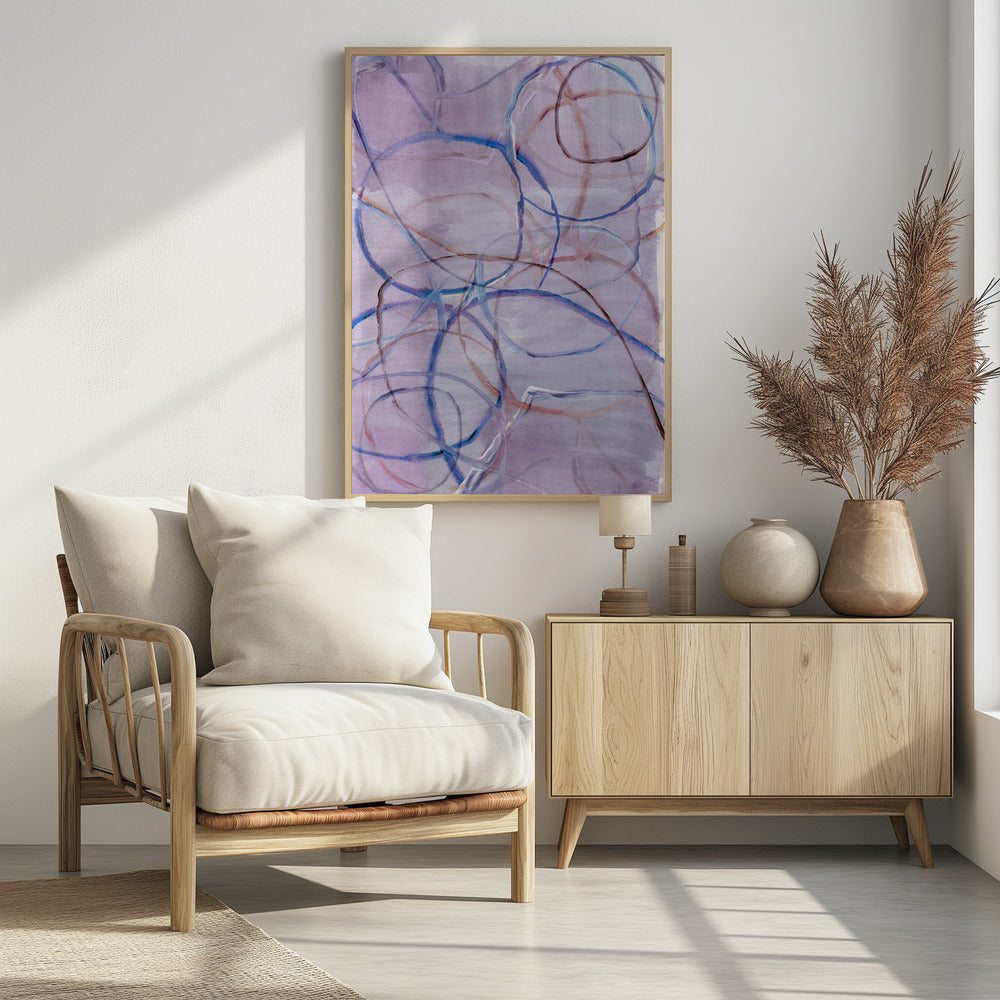 Gedempte abstracte lijnen 4 | Poster