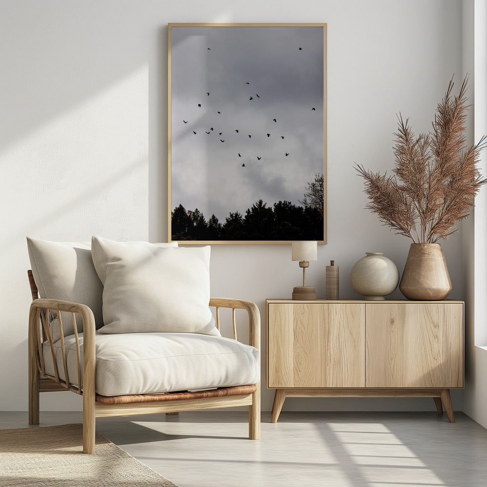 Vogels en Wolken 1 | Poster