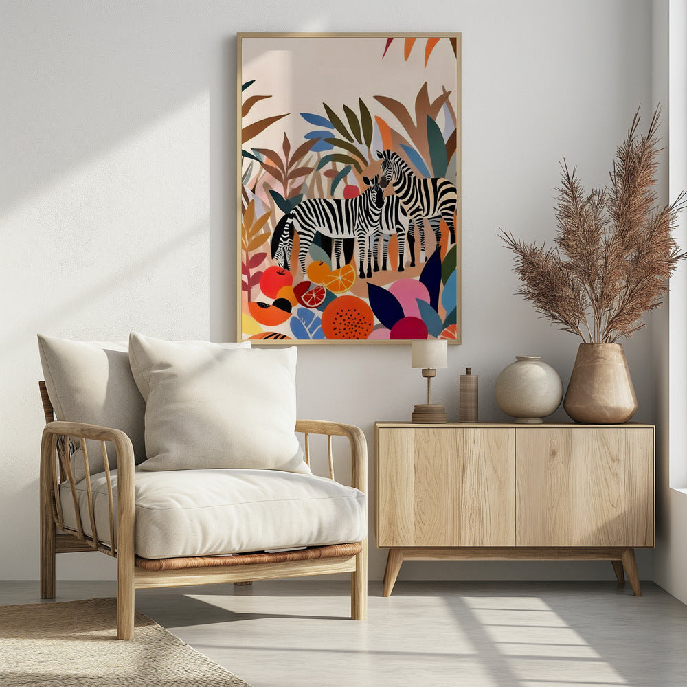 Drie zebra's | Poster