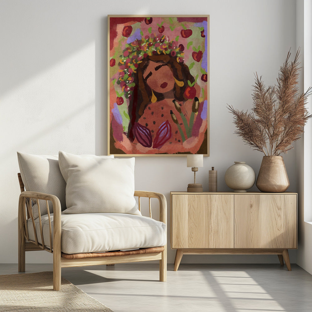 Woman and apples | Poster