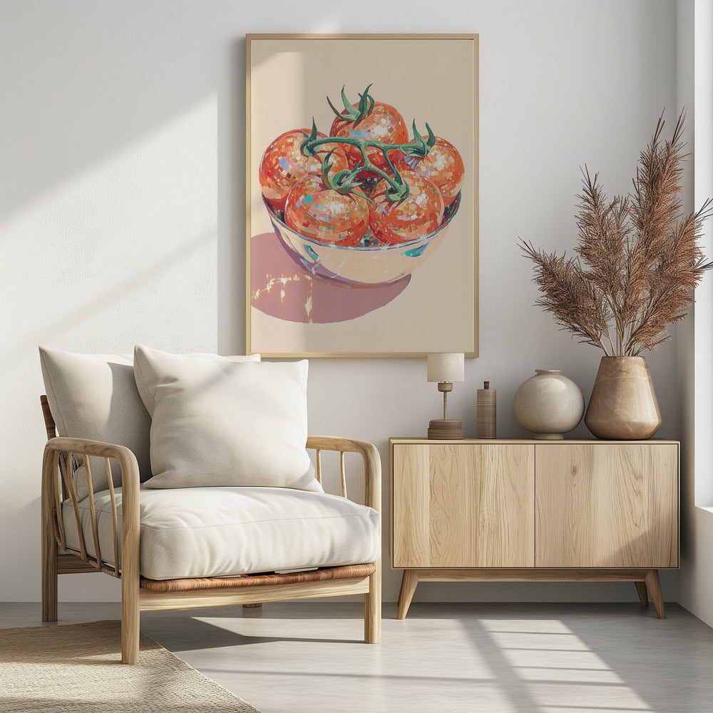 Disco Ball Tomatoes in a Bowl | Poster