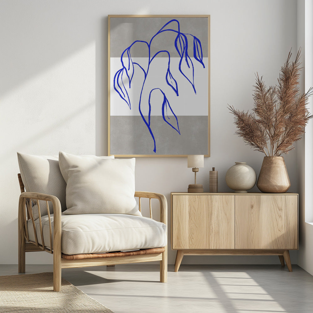 Blauwe Elegantie | Poster