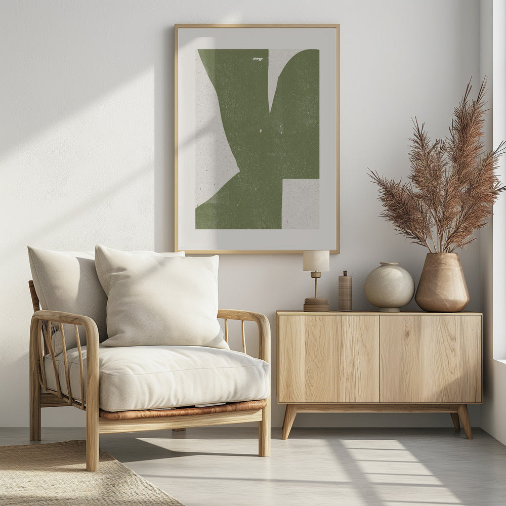 Groene abstracte vorm | Poster