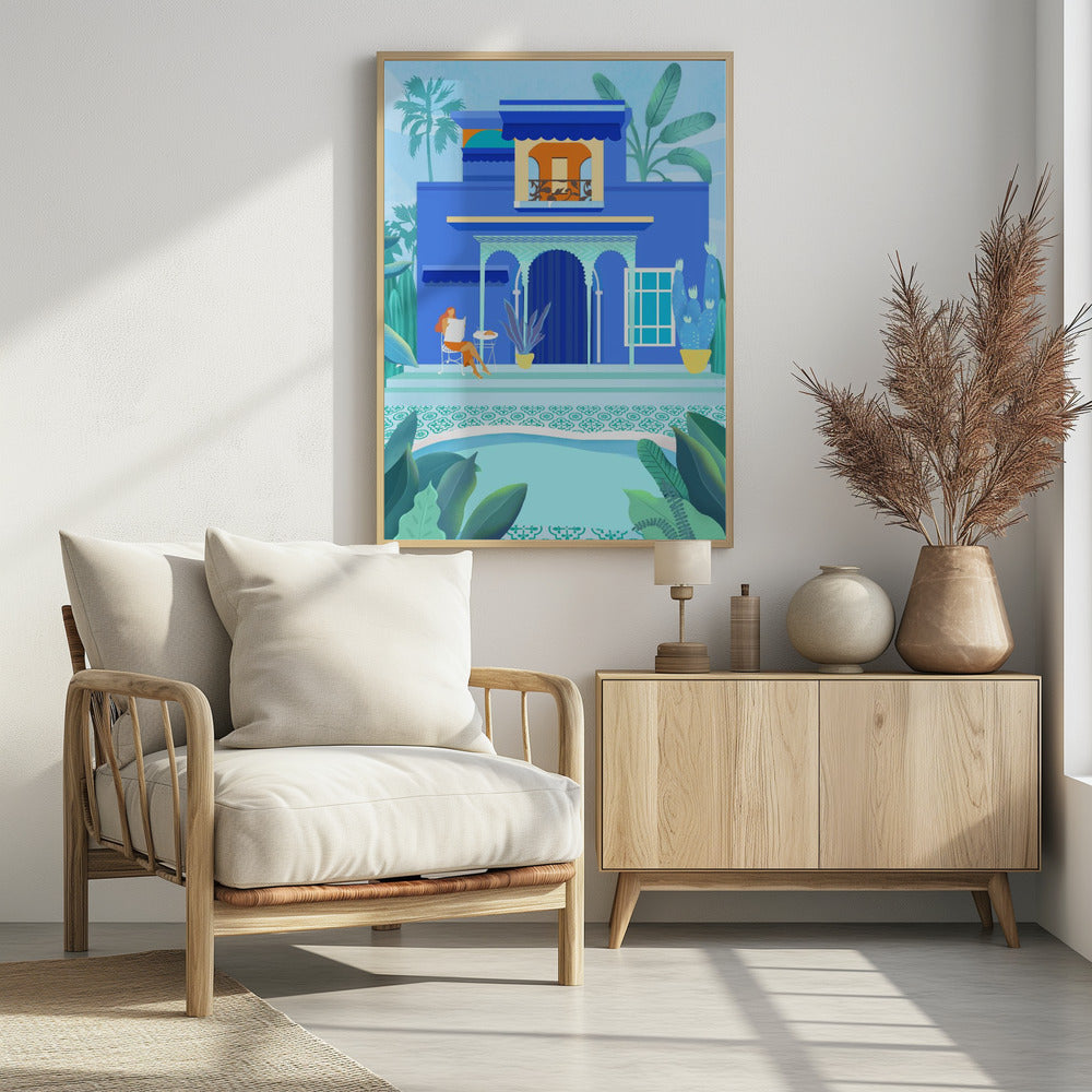 Blauwe Oase | Poster