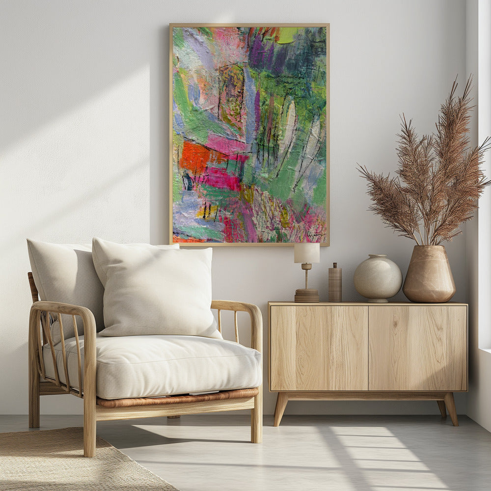 Levendige abstracte buurt | Poster