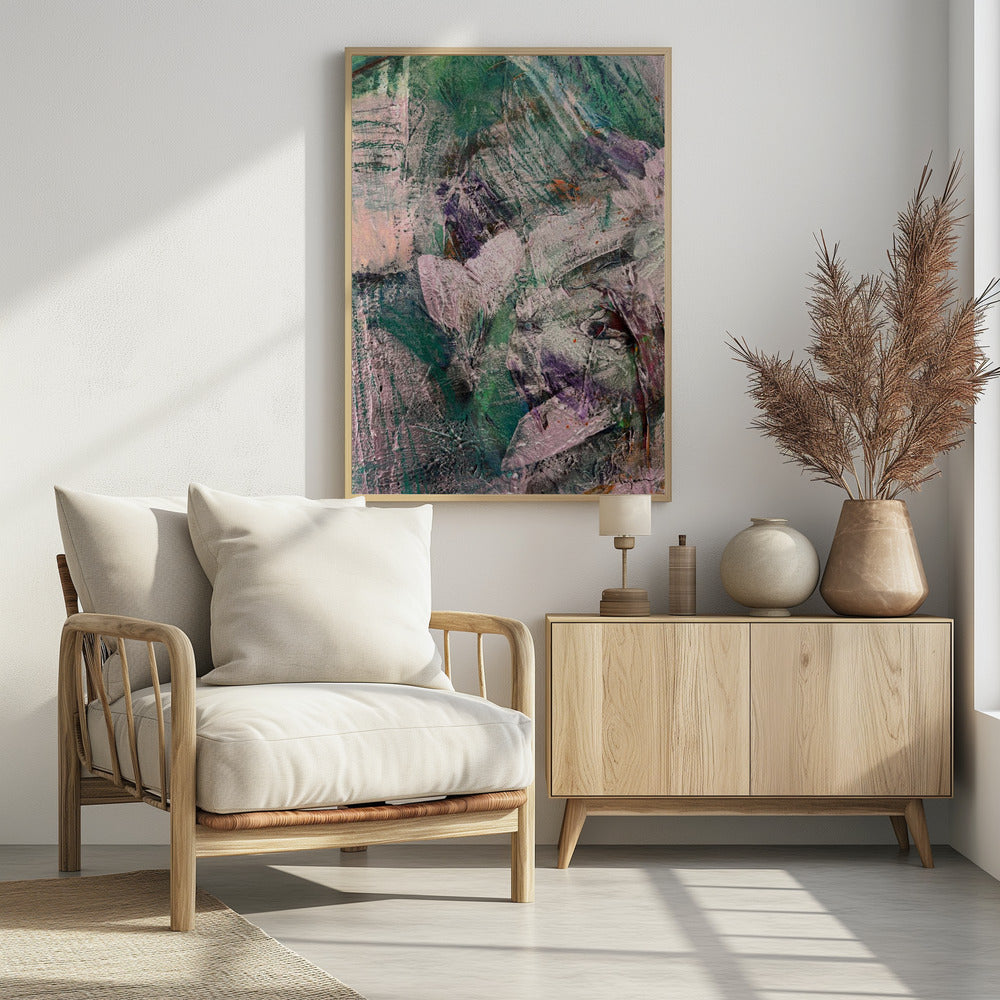 Gestructureerde groene geode | Poster