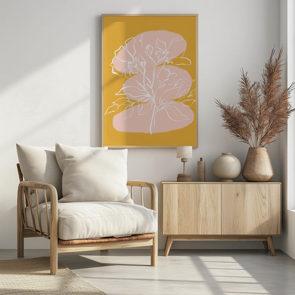 Bloemblaadjessilhouetten | Poster