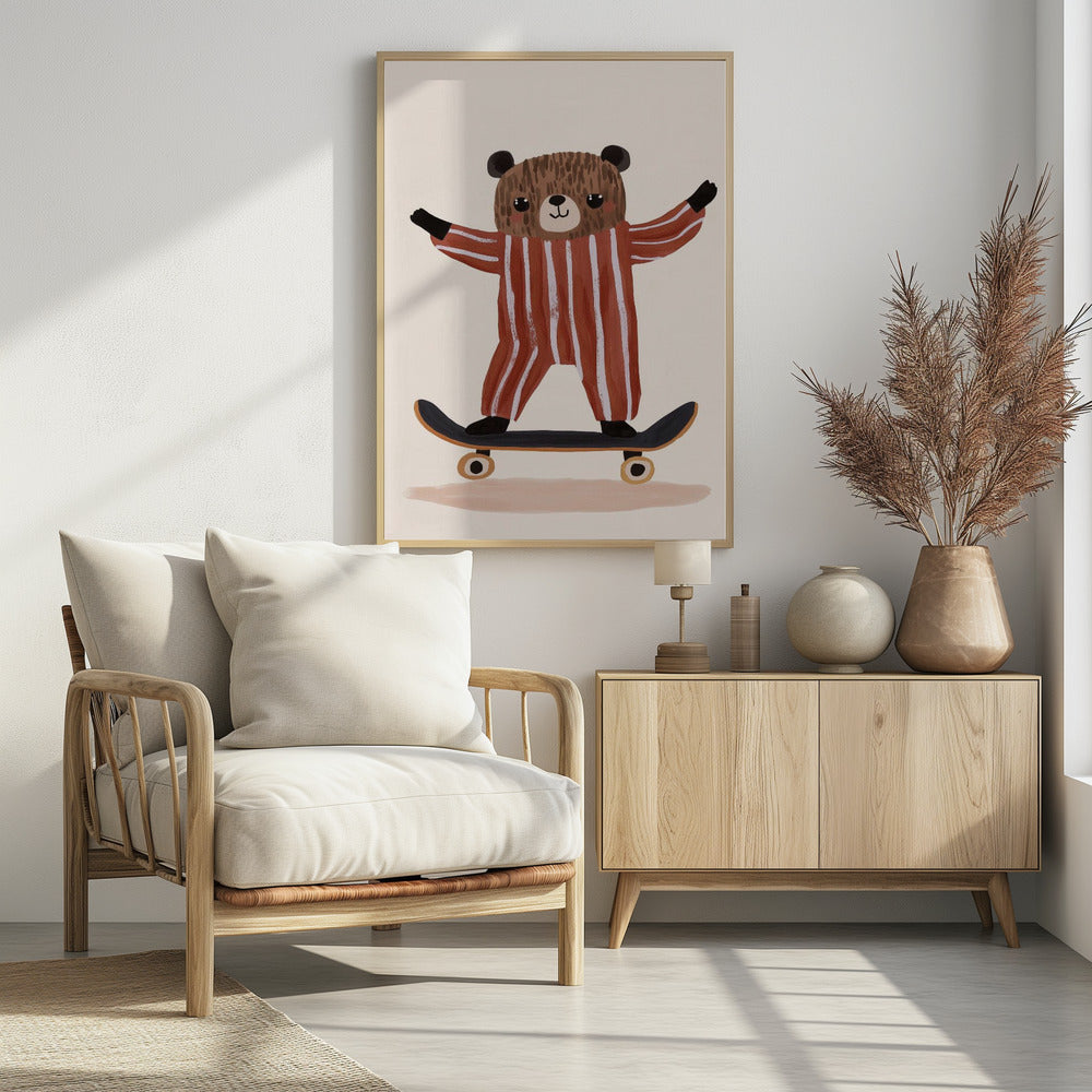Skater Bear Joy | Poster