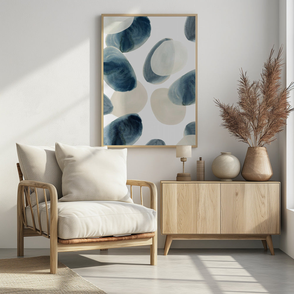 Tinten blauw 3 | Poster