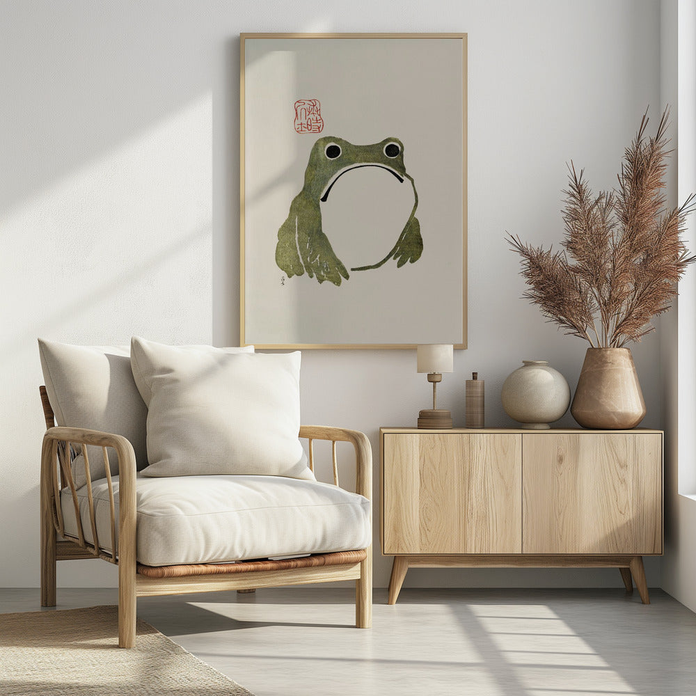 Grumpy Frog I Groen | Poster