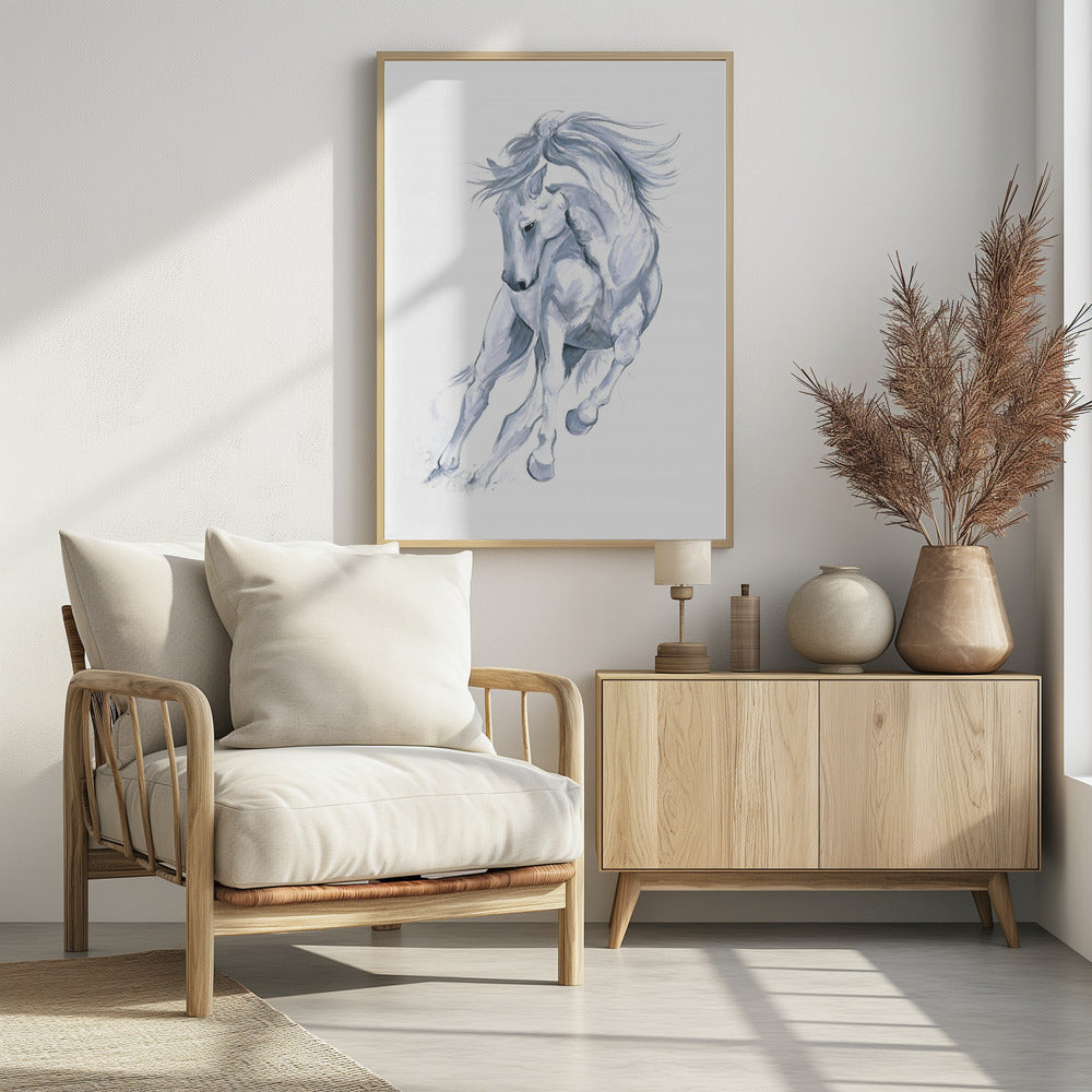 Abstract van een paardenrenbaan | Poster