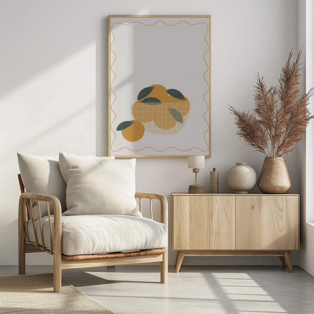 Schaal met sinaasappelen | Poster