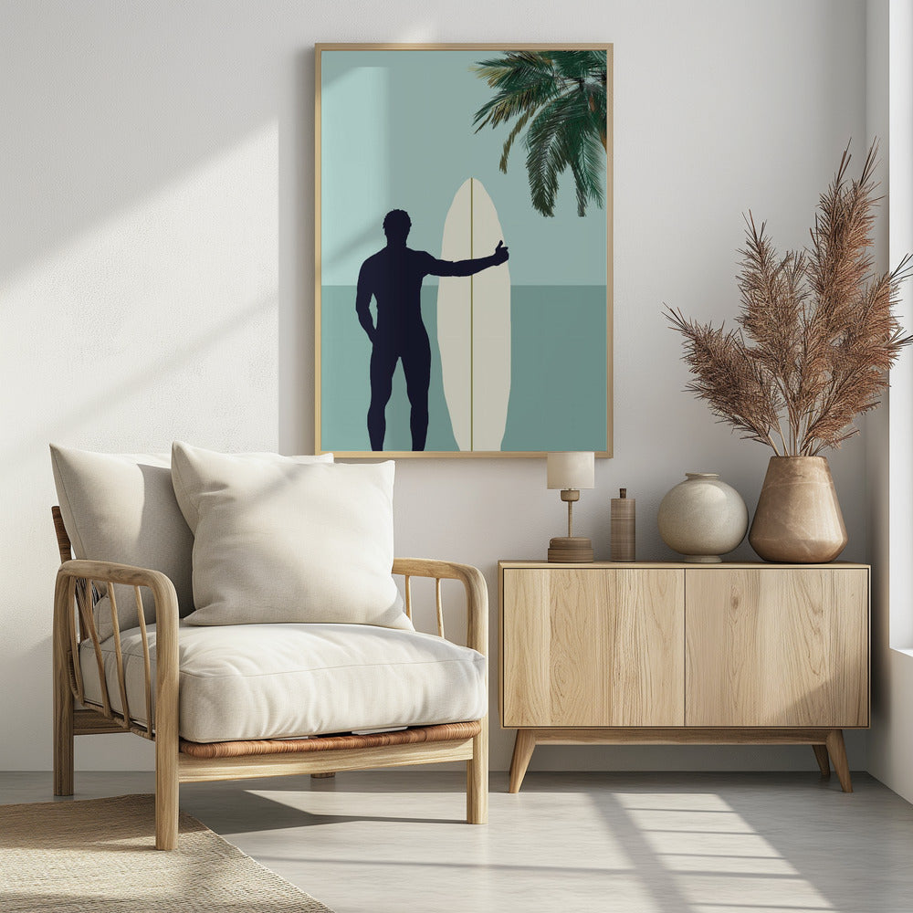Surf Blauw 1 | Poster