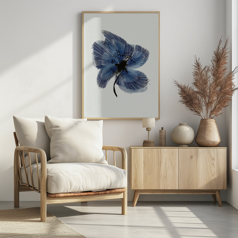 Blauwe Bloem 3 | Poster