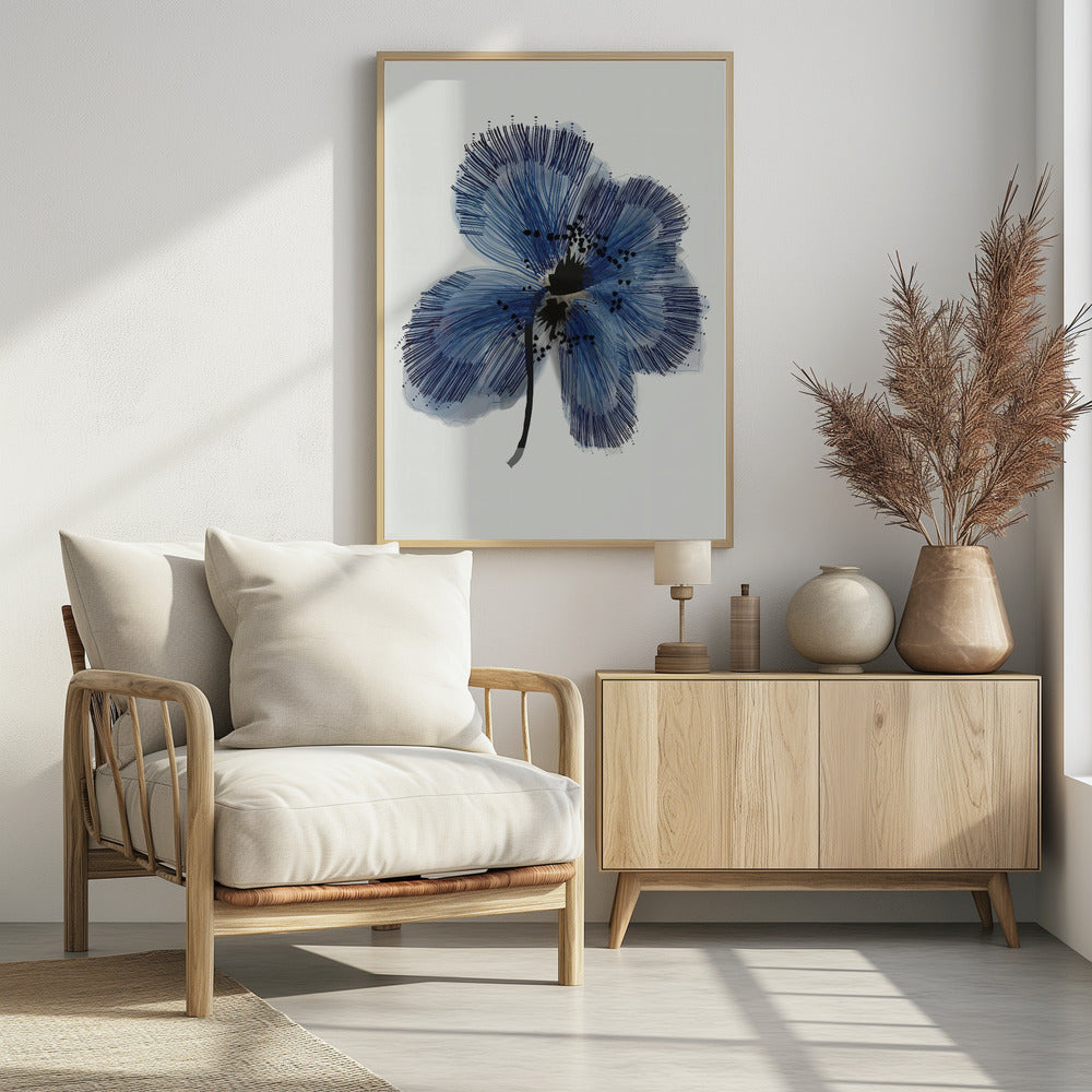 Blauwe Bloem 1 | Poster