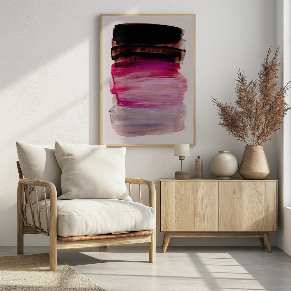Abstracte penseelstreken 184 | Poster