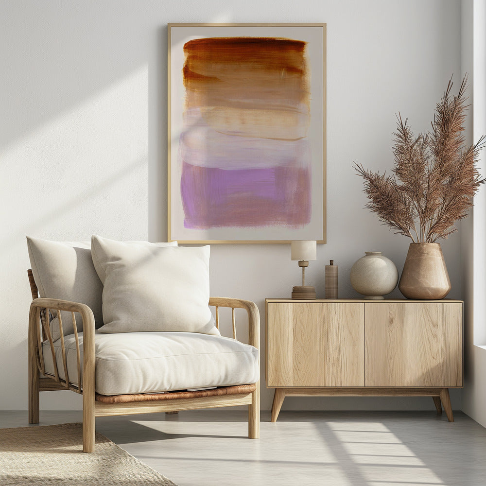 Abstracte penseelstreken 185 | Poster