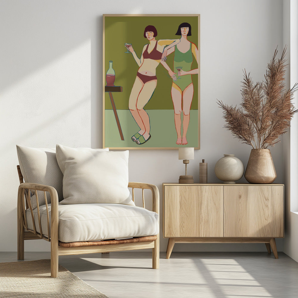 Loungende dames | Poster