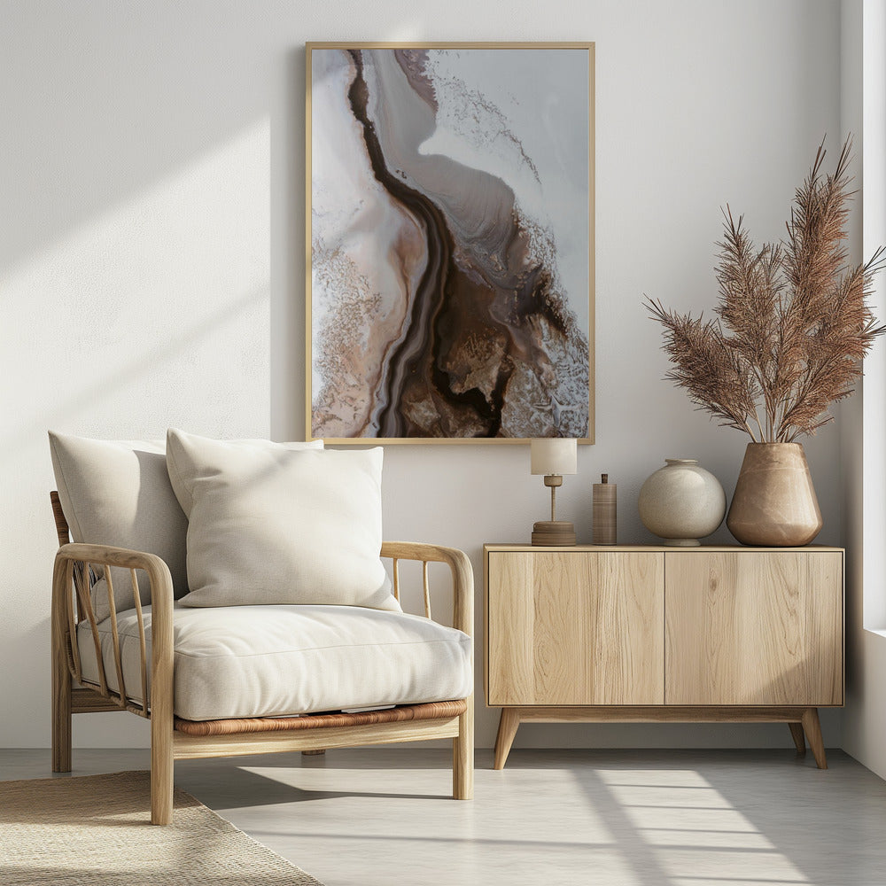 Sophisticated Browns - Aardse Stromingen 3 | Poster
