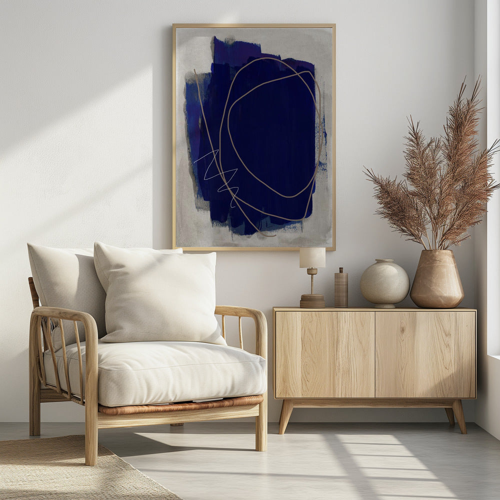 Blauwe Streken 5 | Poster
