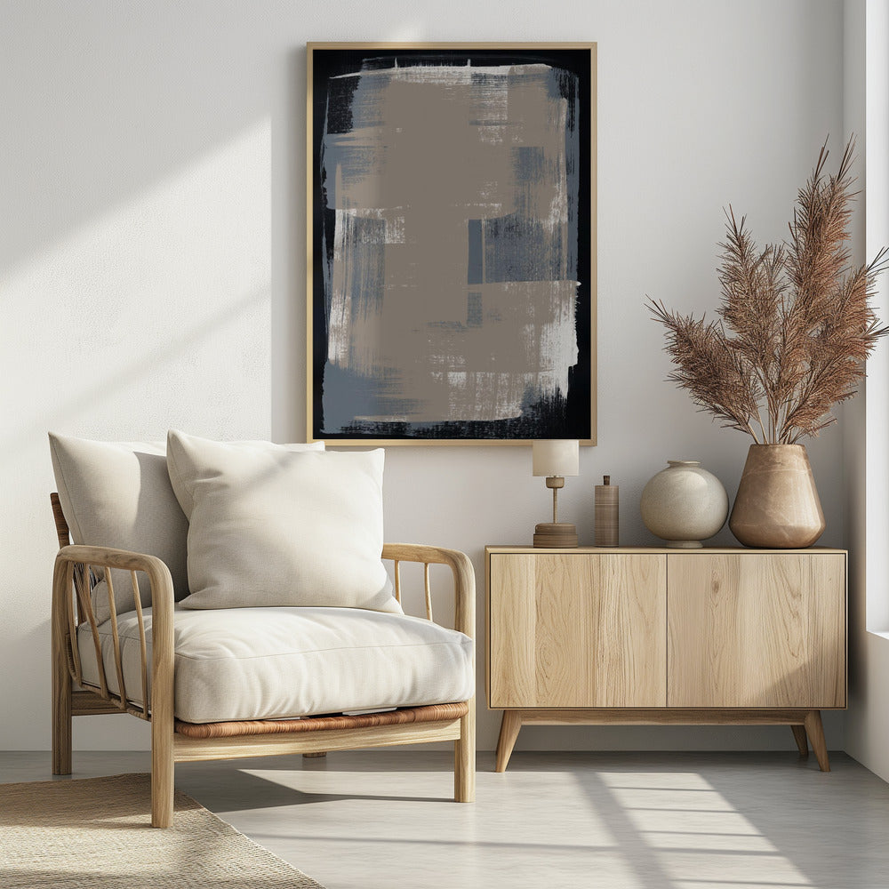Abstracte penseelstreken 180X | Poster